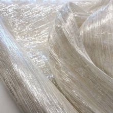 Ivory Silk Abaca with Silver Thread